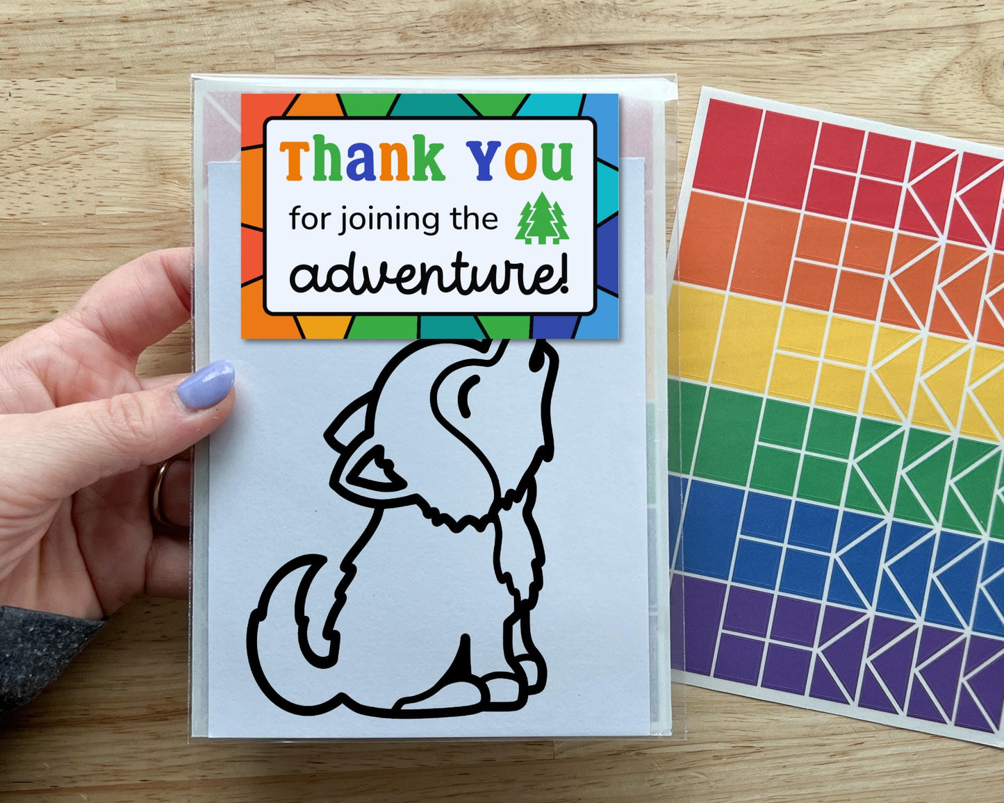 Wolf Suncatcher Craft Party Favor