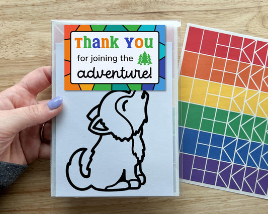 Wolf Suncatcher Craft Party Favor