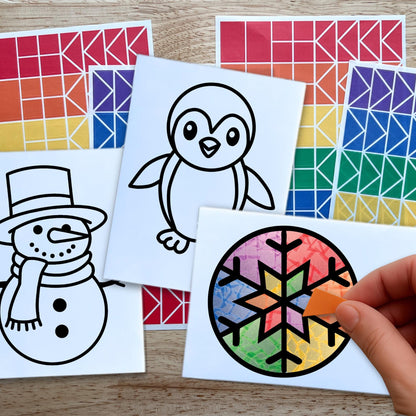 Bulk Winter Suncatcher Craft Activity
