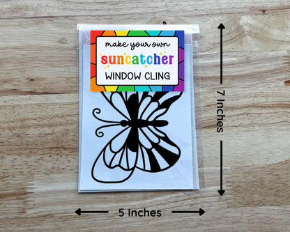 Butterfly Suncatcher Sticker Craft Kit, Set of 4