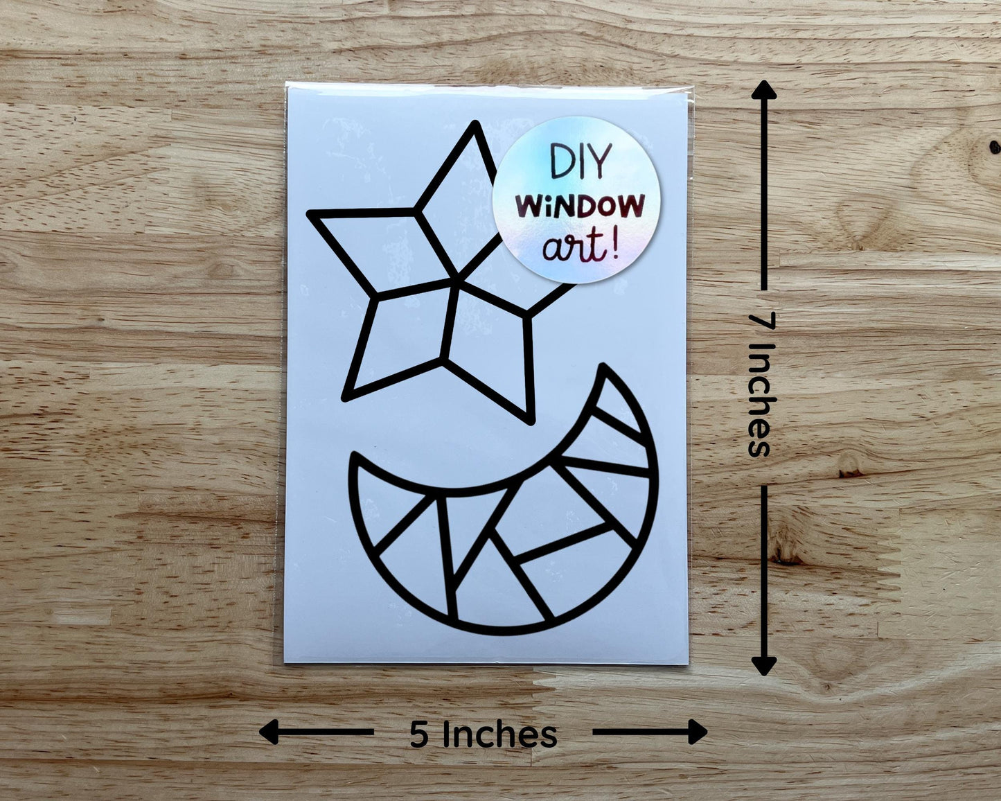 Moon and Star Suncatcher Sticker Craft Kit, 2 Pack