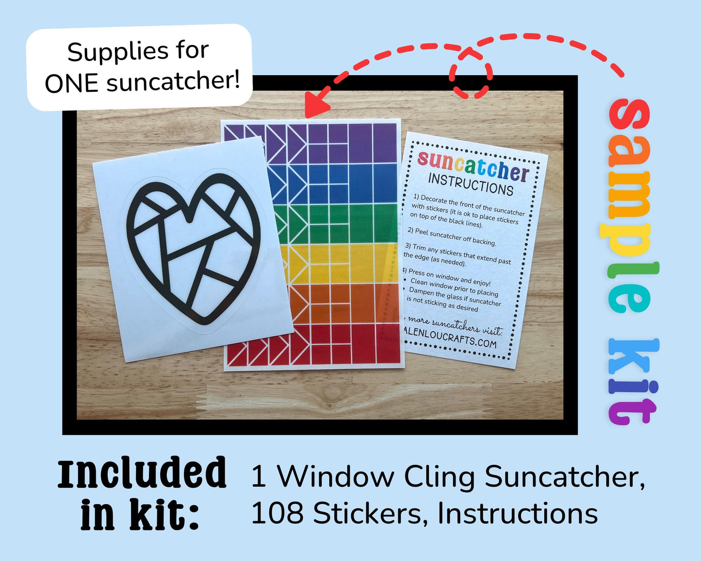 Llama Suncatcher Sticker Craft Kit