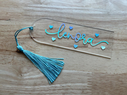Personalized Holographic Bookmark, Glow in the Dark