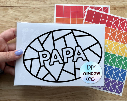 Papa Suncatcher Sticker Craft Kit