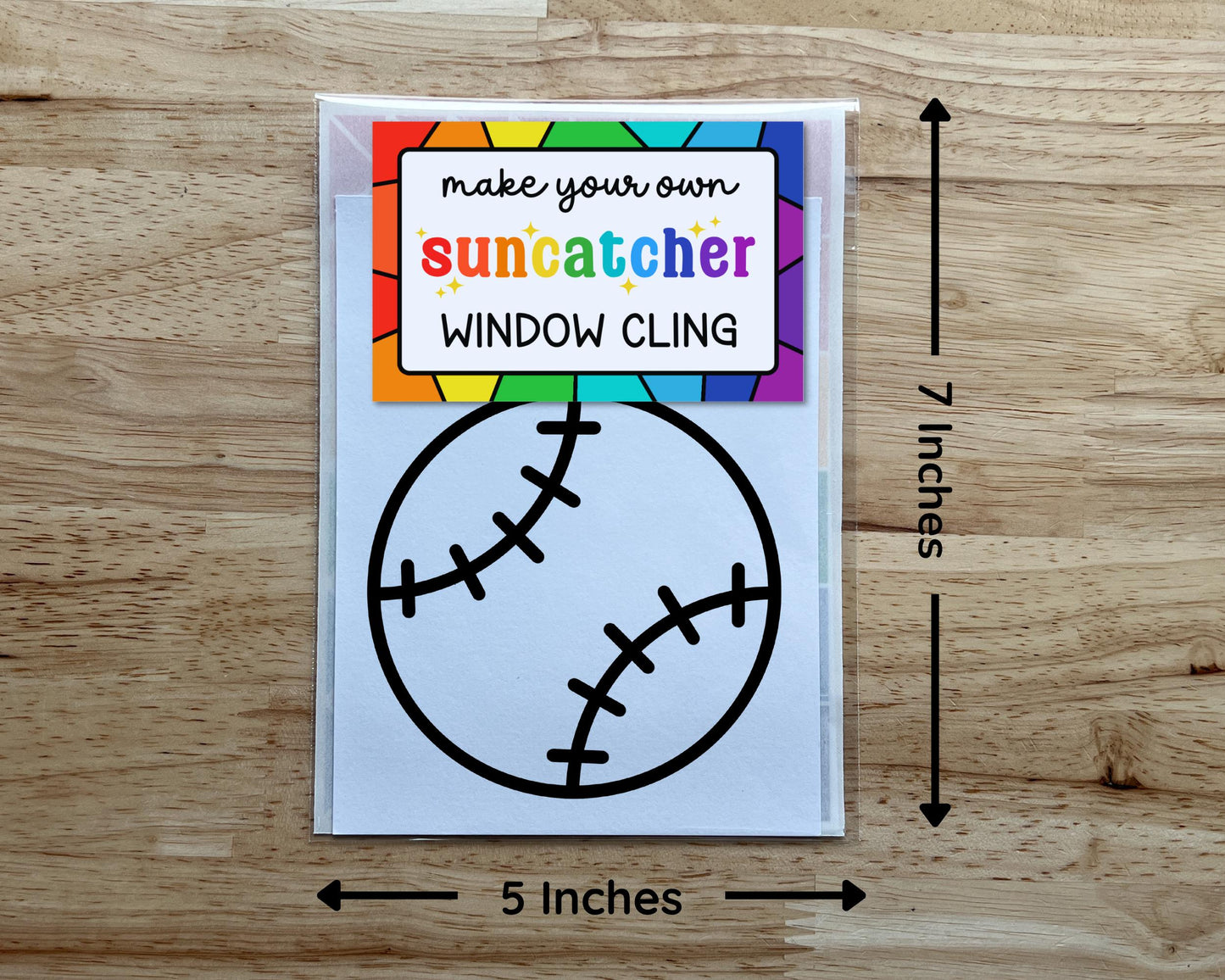 Softball Suncatcher Sticker Craft Kit