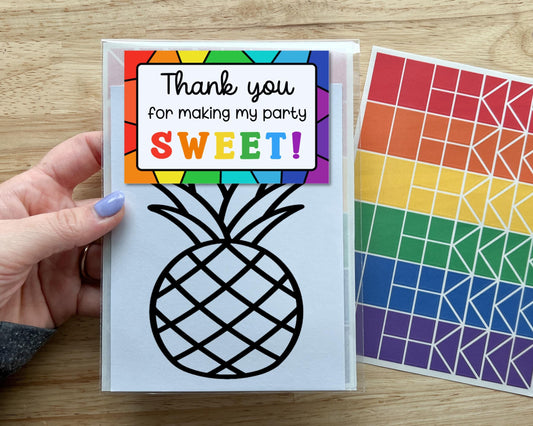 Pineapple Suncatcher Craft Party Favor