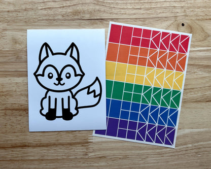 Fox Suncatcher Sticker Craft Kit
