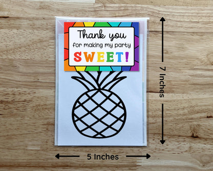 Pineapple Suncatcher Craft Party Favor