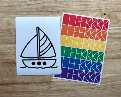 Sailboat Suncatcher Sticker Craft Kit