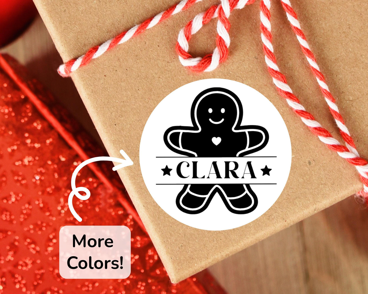 Gingerbread Man Christmas Gift Labels (Set of 10)