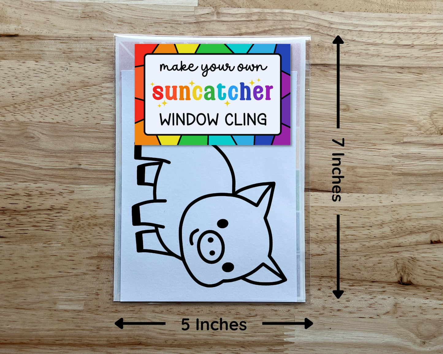 Pig Suncatcher Sticker Craft Kit
