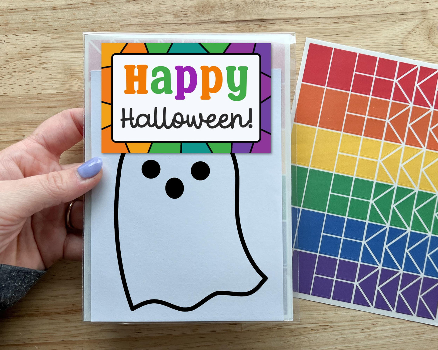 Ghost Suncatcher Sticker Halloween Craft Kit