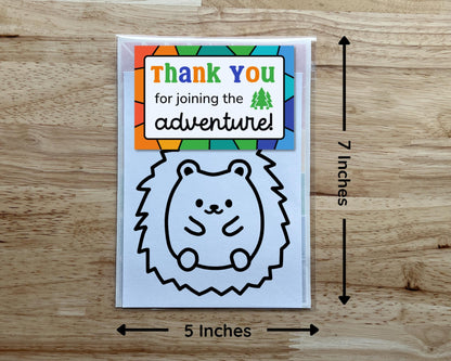 Hedgehog Suncatcher Craft Party Favor