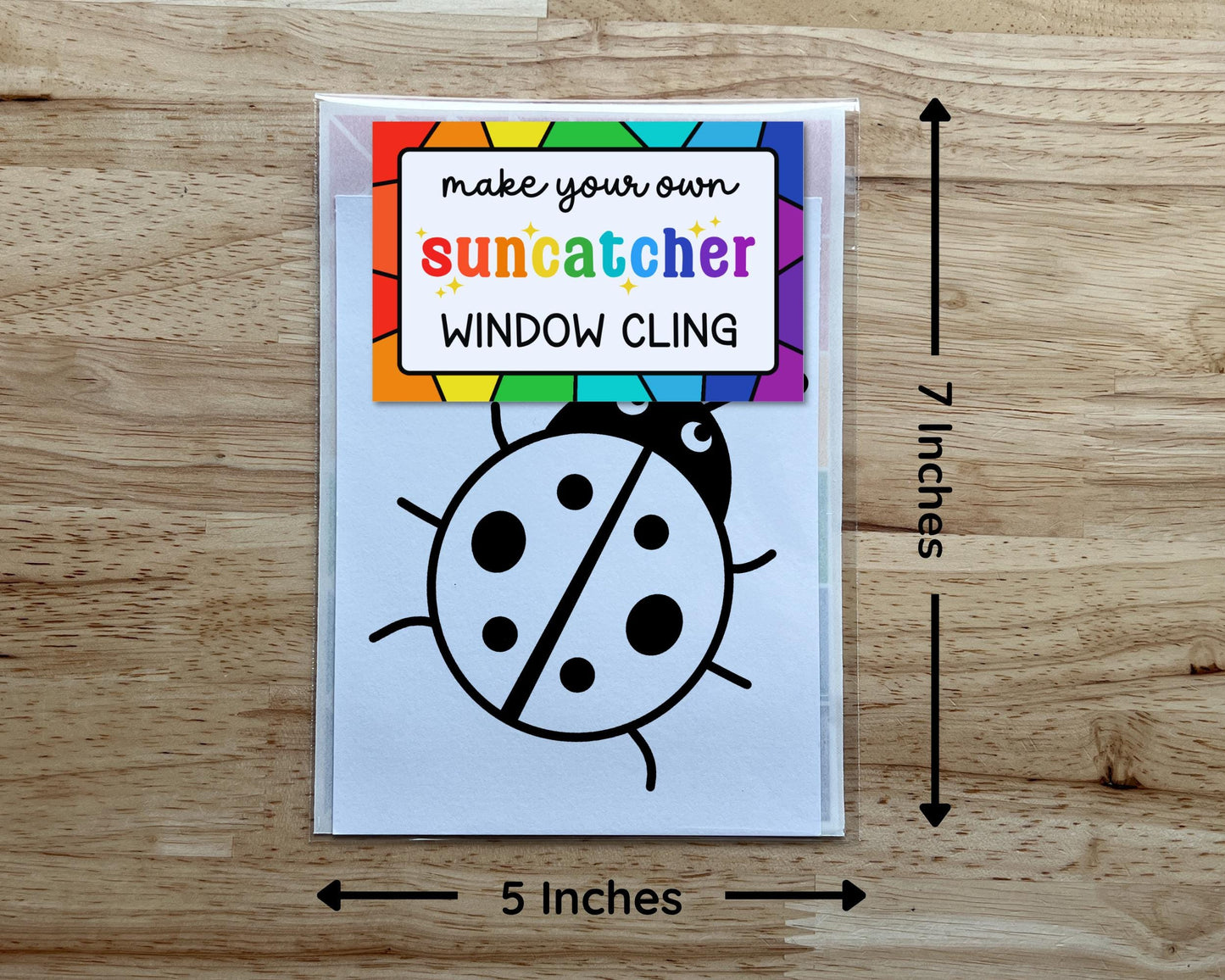 Ladybug Suncatcher Sticker Craft Kit