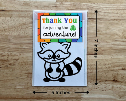 Raccoon Suncatcher Craft Party Favor