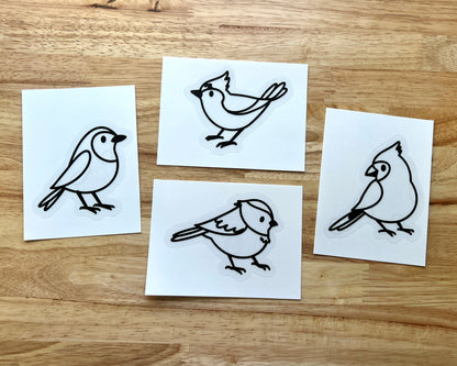 Bird Suncatcher Sticker Craft Kit, Set of 4