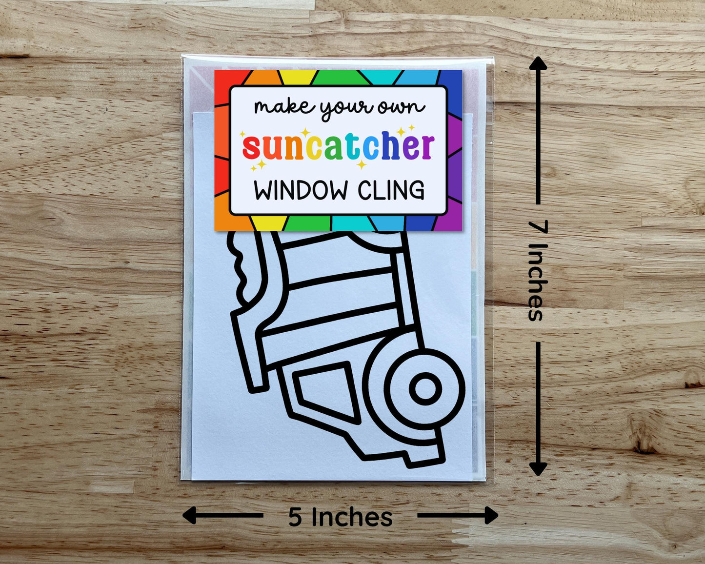 Dump Truck Suncatcher Sticker Craft Kit