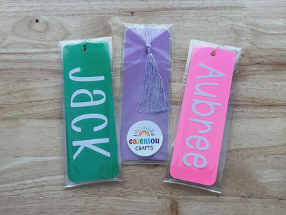 Personalized Rainbow Name Bookmark