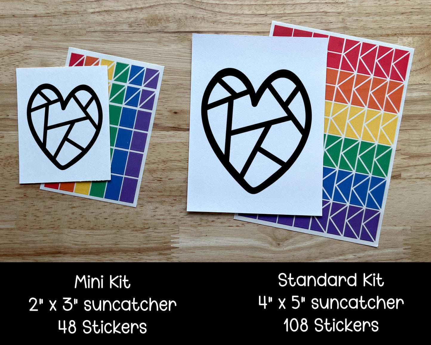 Valentines Day Class Favor, Heart Suncatcher Craft Kit