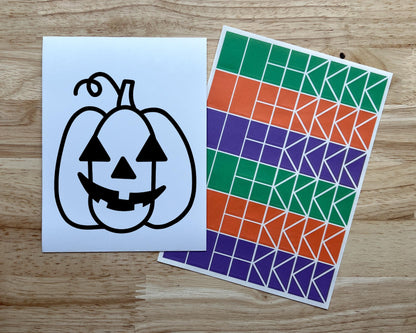 Jack O Lantern Suncatcher Sticker Halloween Craft Kit