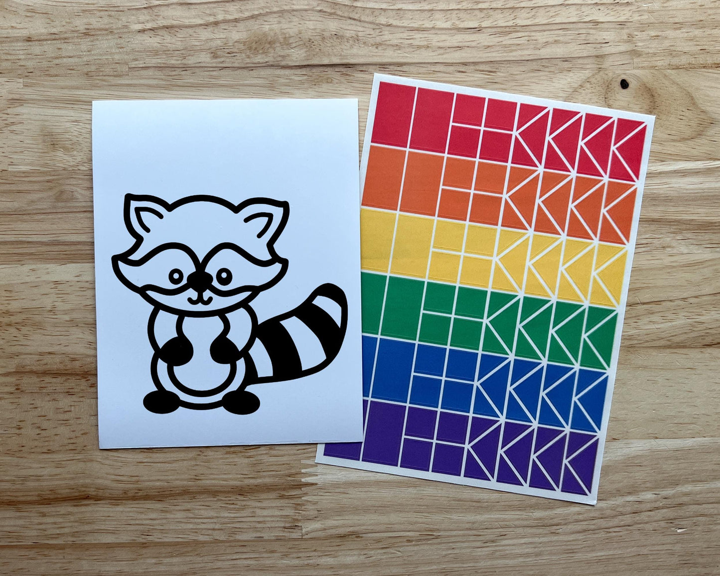 Raccoon Suncatcher Sticker Craft Kit