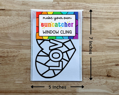 Love Heart Suncatcher Sticker Craft Kit