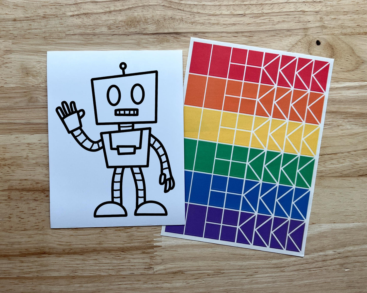 Robot Suncatcher Sticker Craft Kit