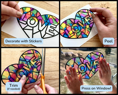 Basketball Suncatcher Sticker Craft Kit