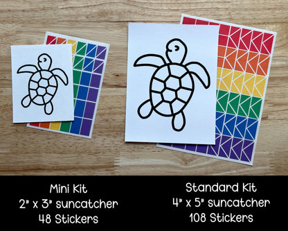 Sea Turtle Valentines Day Class Favor, Suncatcher Craft Kit