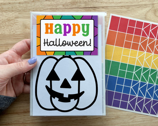 Jack O Lantern Suncatcher Sticker Halloween Craft Kit