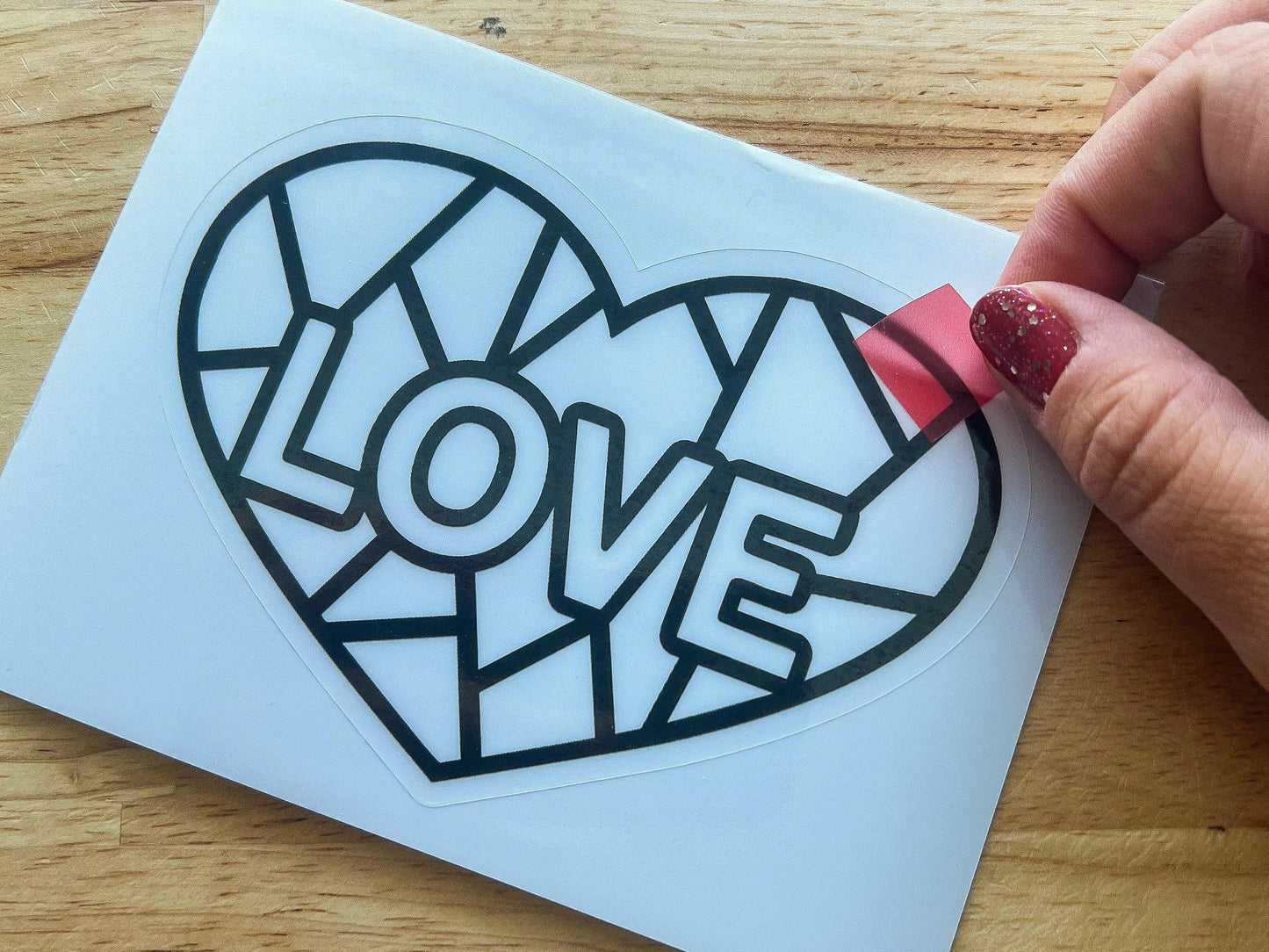 Love Heart Suncatcher Sticker Craft Kit