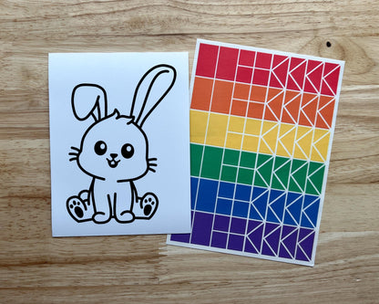 Easter Bunny Suncatcher Sticker Craft Kit