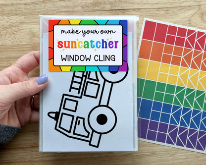 Firetruck Suncatcher Sticker Craft Kit