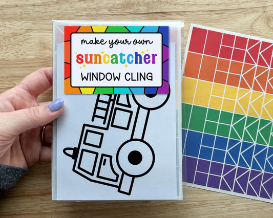 Firetruck Suncatcher Sticker Craft Kit