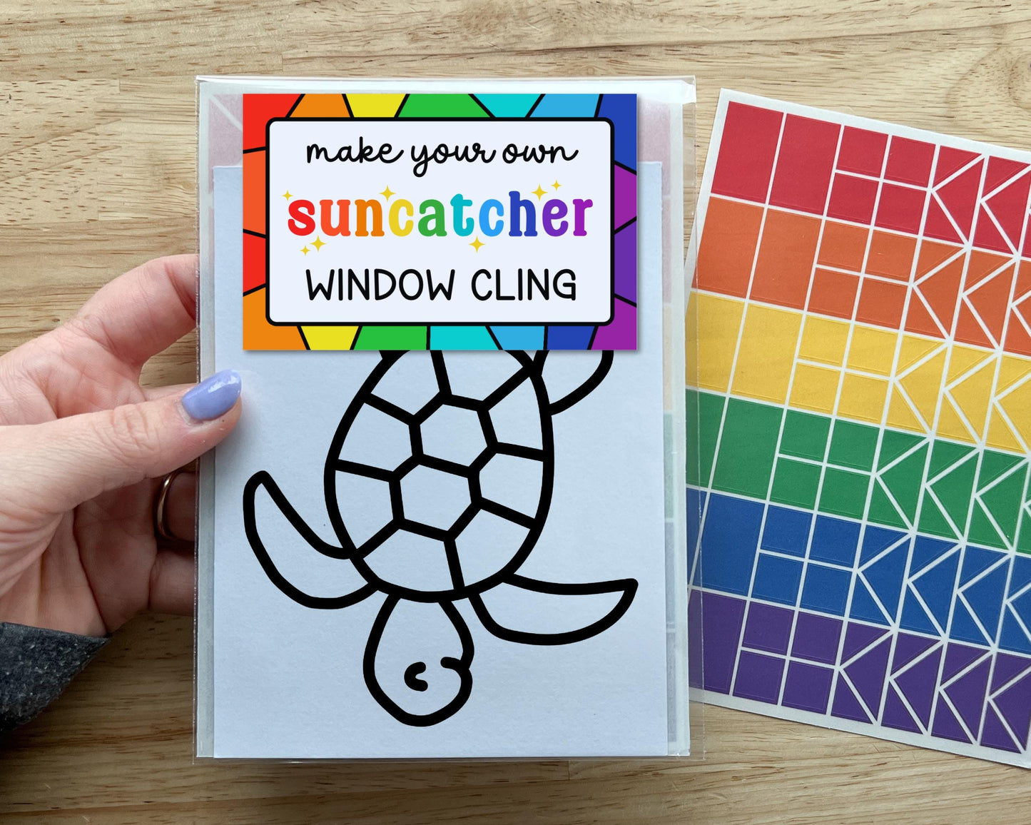 Sea Turtle Suncatcher Sticker Craft Kit