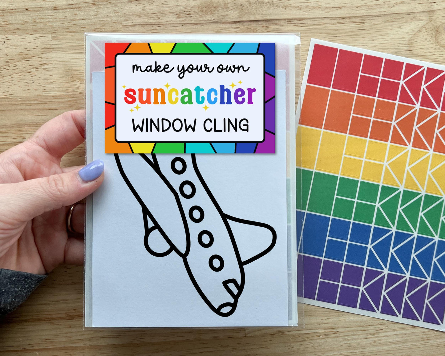 Airplane Suncatcher Sticker Craft Kit