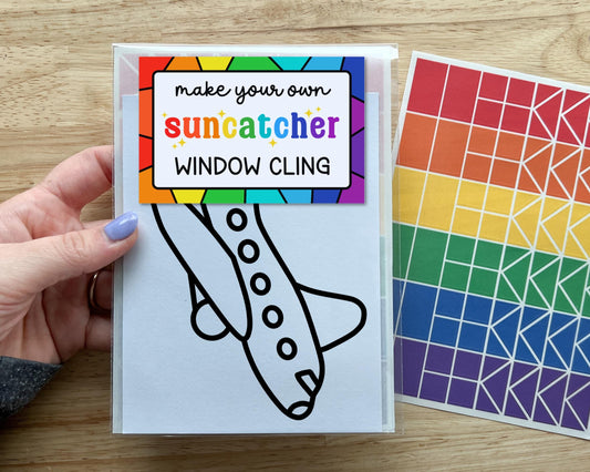 Airplane Suncatcher Sticker Craft Kit