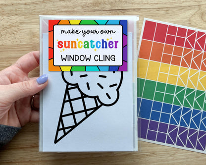 Ice Cream Suncatcher Sticker Craft Kit