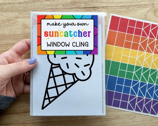 Ice Cream Suncatcher Sticker Craft Kit