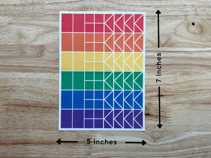 Rainbow Stained Glass Stickers