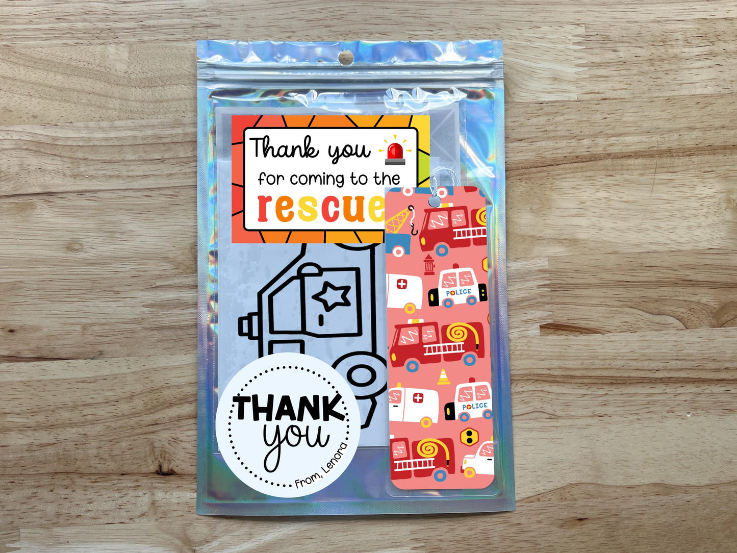 Rescue Vehicle Party Favor Bag