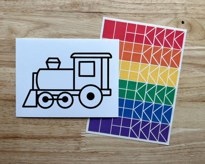 Train Suncatcher Sticker Craft Kit