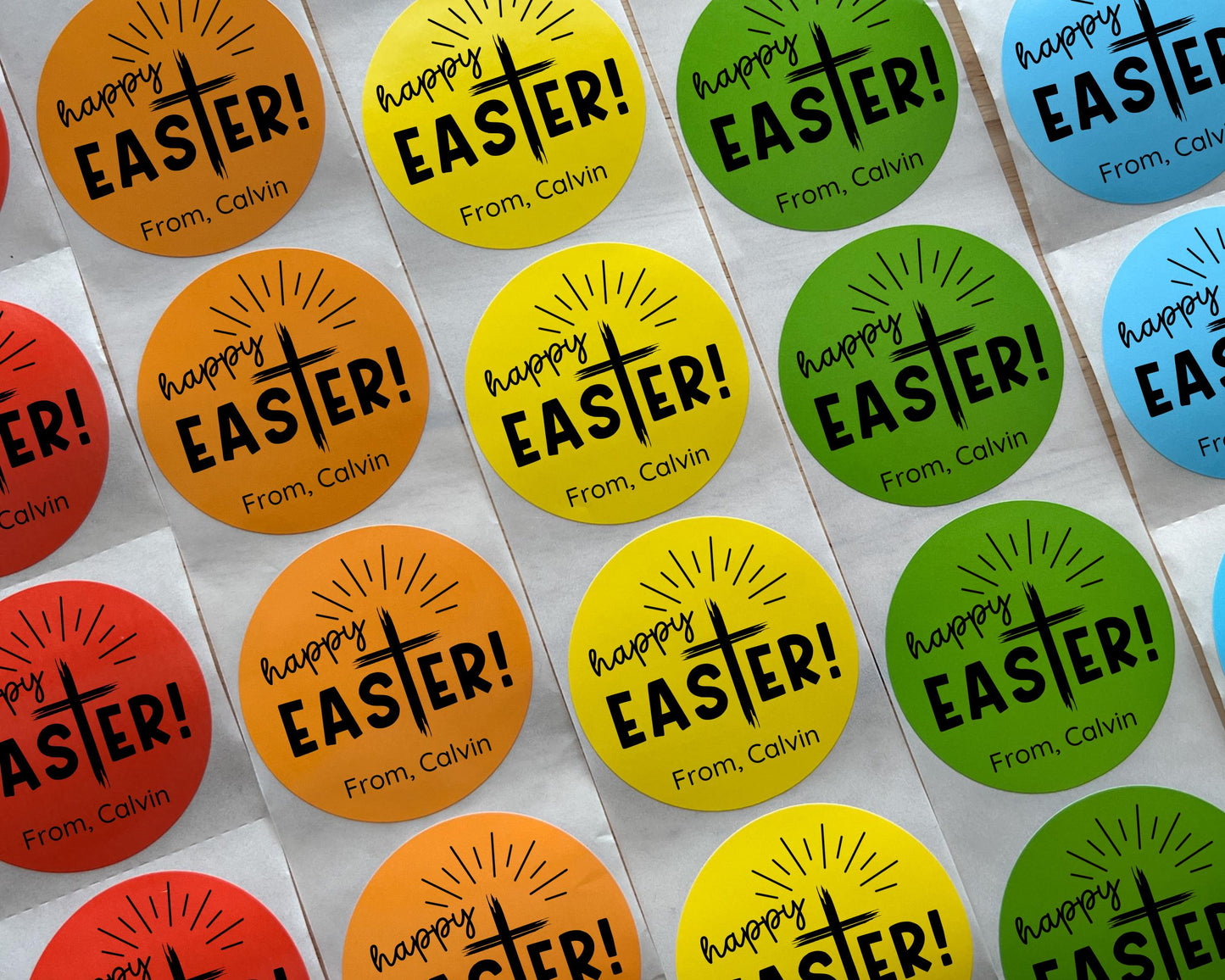 Religious Easter Party Favor Labels (Set of 10)