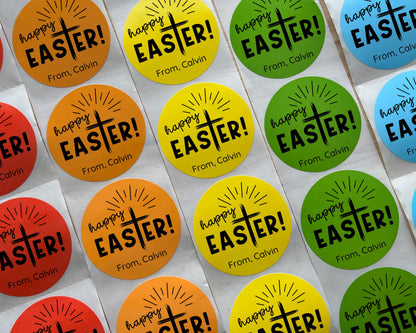 Religious Easter Party Favor Labels (Set of 10)