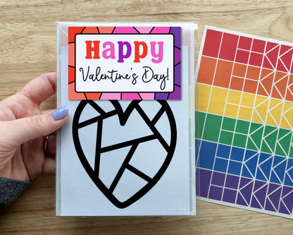 Valentines Day Class Favor, Heart Suncatcher Craft