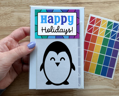 Mini Penguin Suncatcher Sticker Holiday Craft Kit