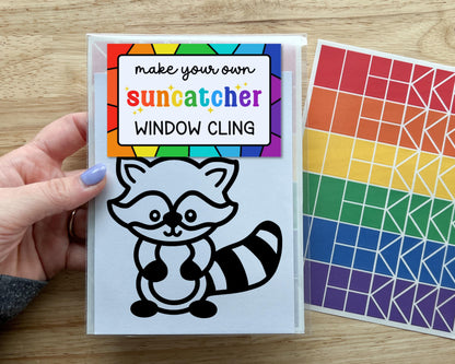 Raccoon Suncatcher Sticker Craft Kit