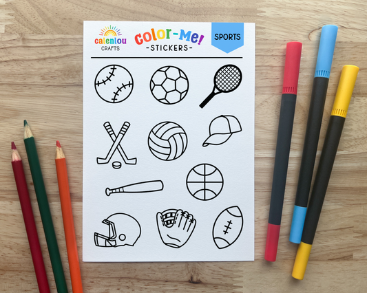 Sports Color Your Own Stickers