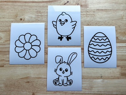 Easter Suncatcher Sticker Craft Kit, Set of 4
