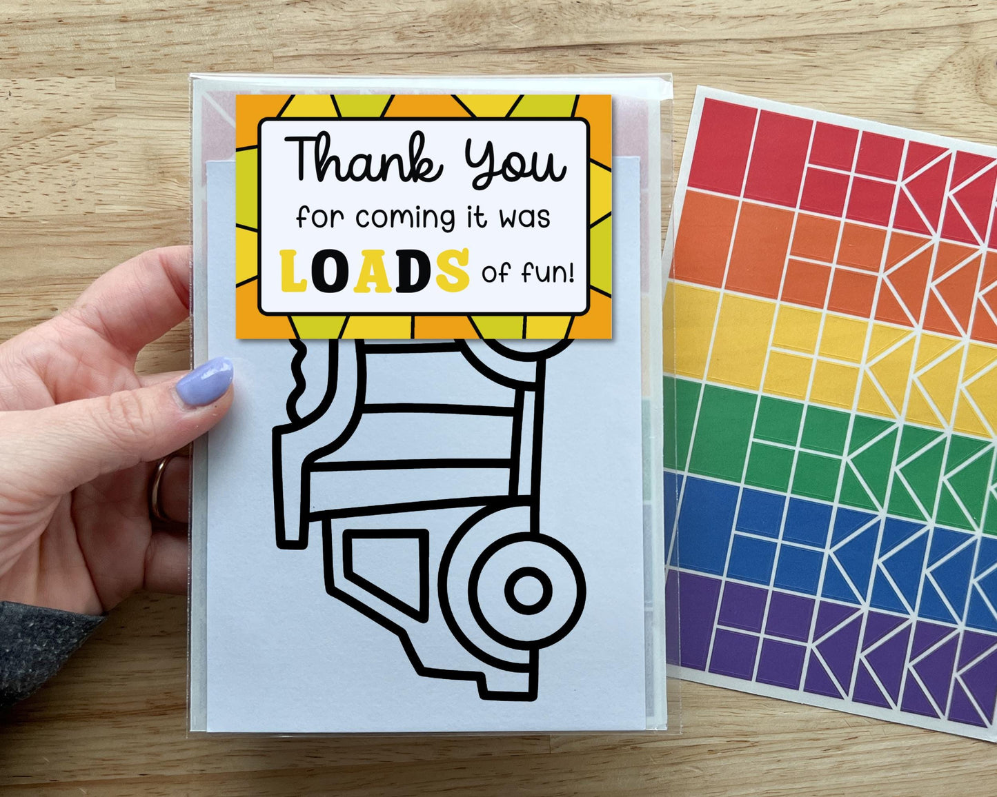 Dump Truck Suncatcher Craft Party Favor